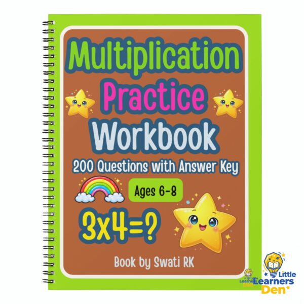 Home 7 Multiplication Practice Workbook for Kids Ages 6-8: 200 Math Problems with Answer Key | PDF - INSTANT DOWNLOAD | Digital Product