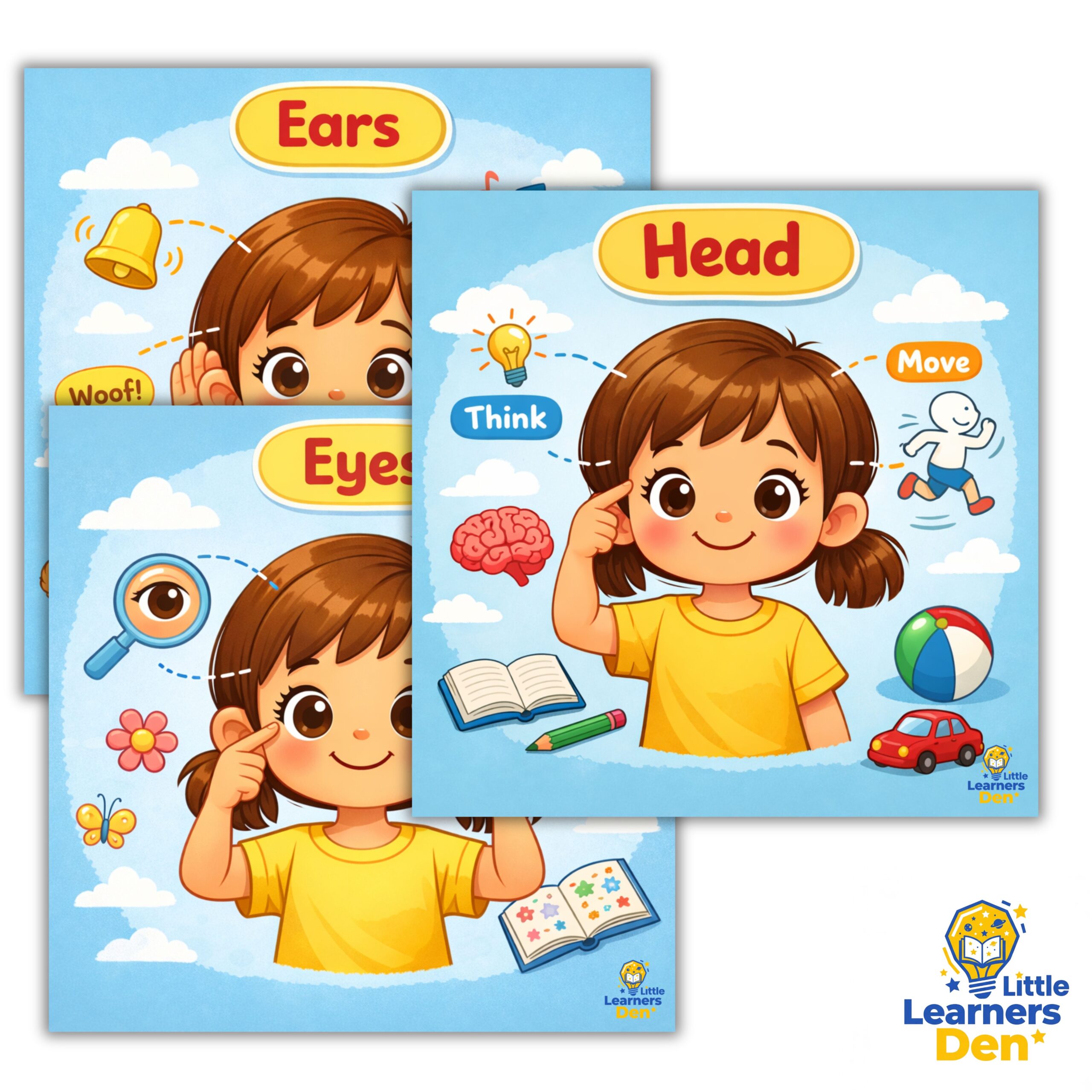 My Body Parts: Fun Learning Book for Preschool Kids | Learn Eyes, Ears, Mouth, Hands and Legs | Instant Download | Digital Product 3 My Body Parts: Fun Learning Book for Preschool Kids | Learn Eyes, Ears, Mouth, Hands and Legs | Instant Download | Digital Product - Image 2