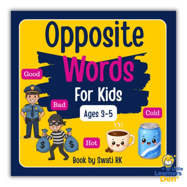 Opposite Words for Kids Ages 3-5 | Preschool Learning Workbook | Fun Vocabulary Practice PDF | Instant Download | Digital Product