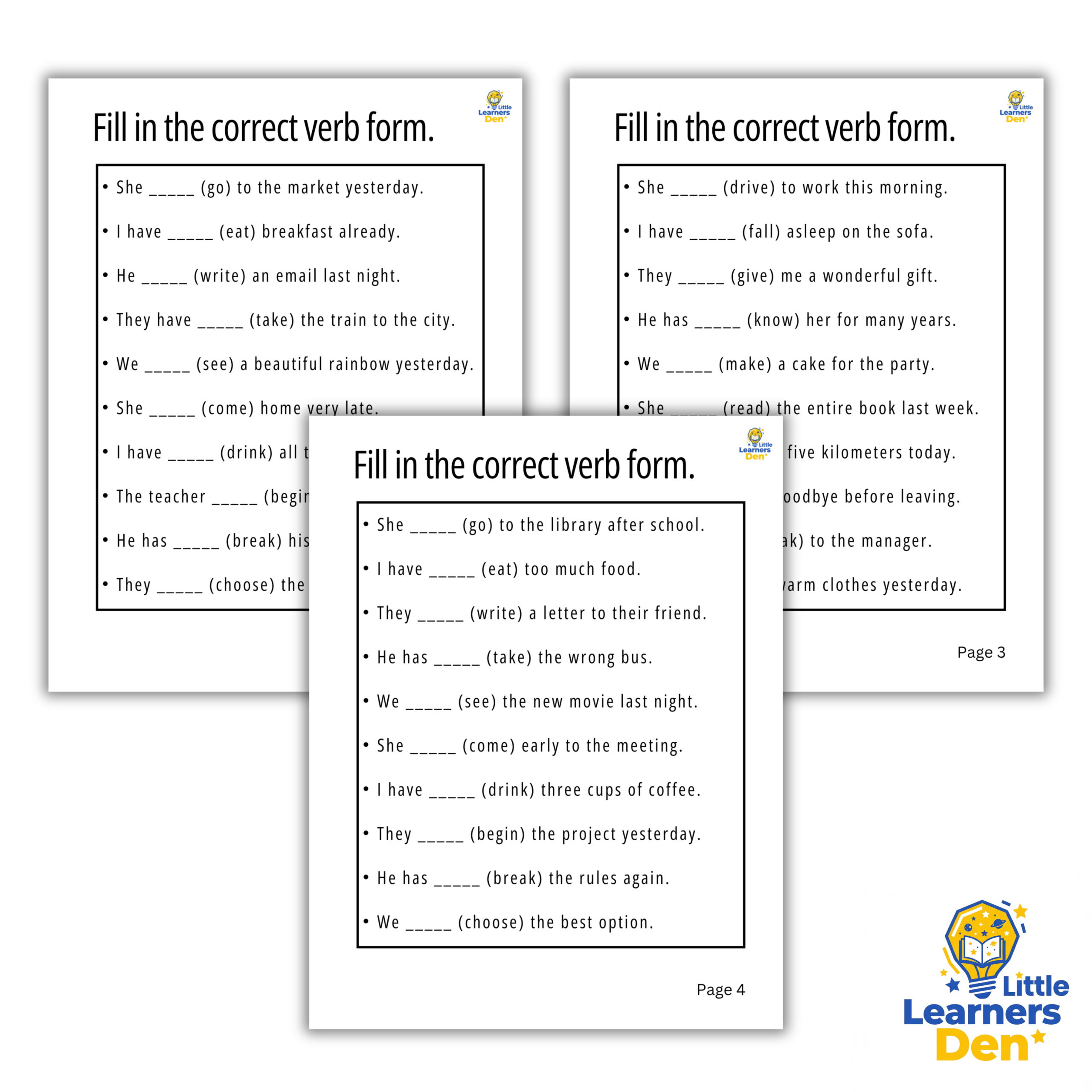 200 Verb Examples Workbook for Kids with Answer Key | English Grammar Practice PDF | Instant Download | Digital Product 3 200 Verb Examples Workbook for Kids with Answer Key | English Grammar Practice PDF | Instant Download | Digital Product - Image 2