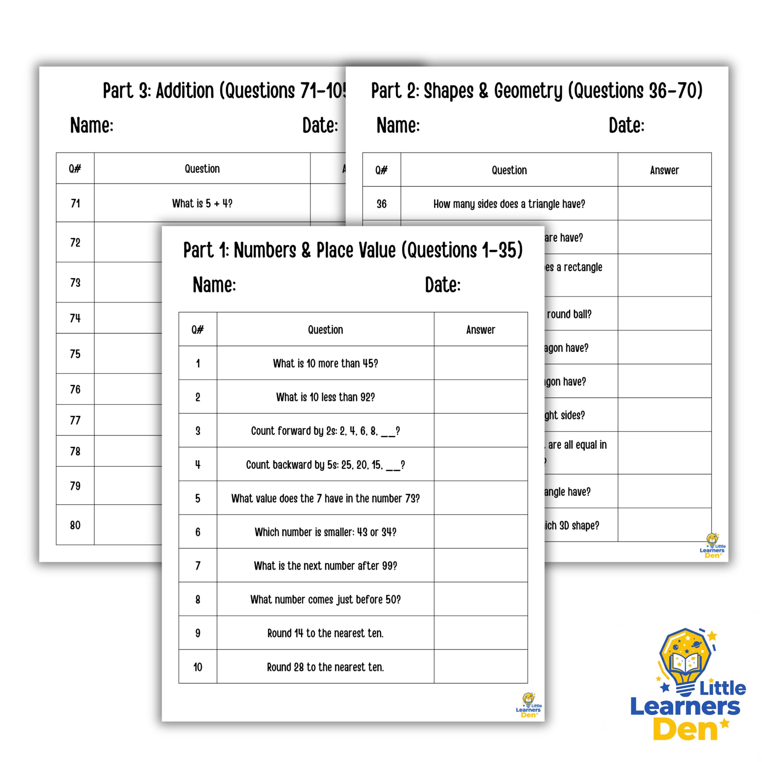 Grade 4 Math Workbook: 200 Questions with Answer Key | Instant Download | Digital Product 3 Grade 4 Math Workbook: 200 Questions with Answer Key | Instant Download | Digital Product - Image 2