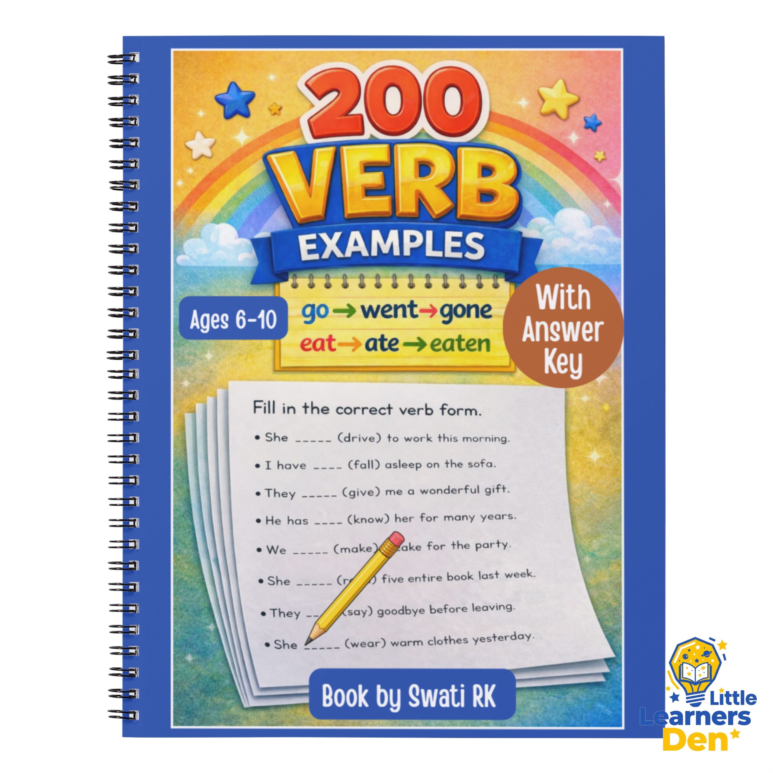 200 Verb Examples Workbook for Kids with Answer Key | English Grammar Practice PDF | Instant Download | Digital Product 2 200 Verb Examples Workbook for Kids with Answer Key | English Grammar Practice PDF | Instant Download | Digital Product