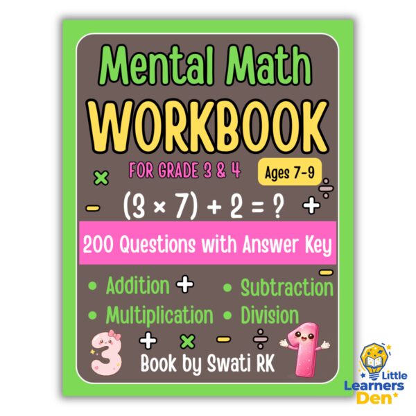 Mental Math Workbook for Grade 3 & 4