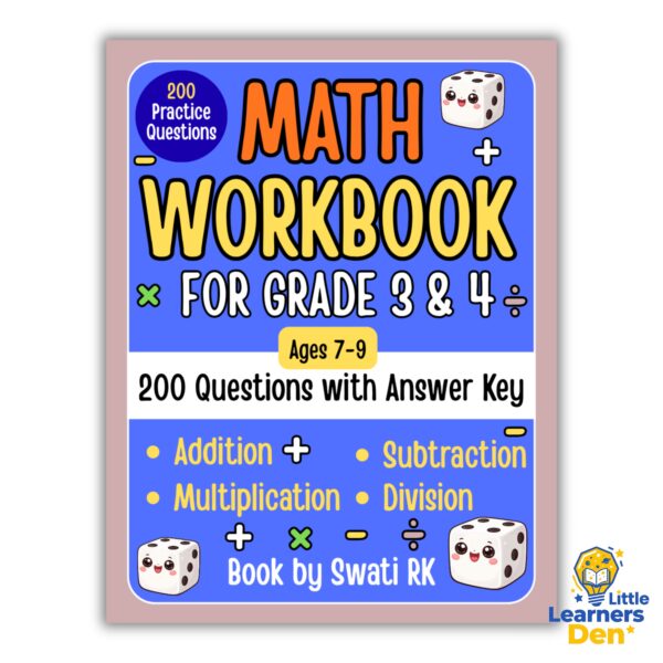 Math Workbook for Grade 3 & 4