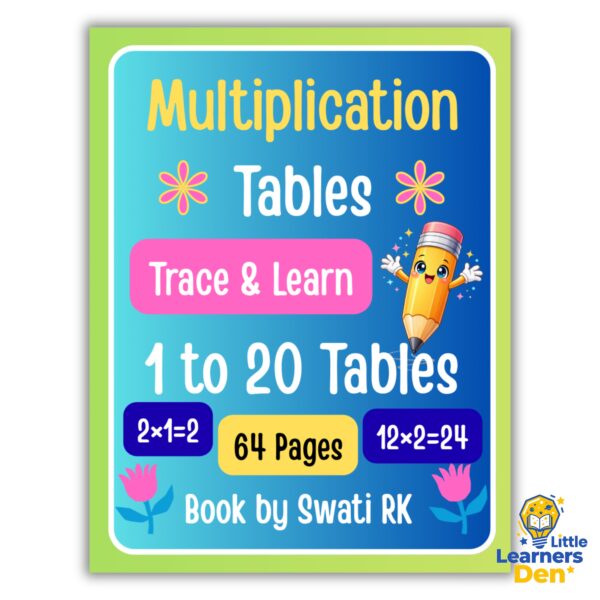 Multiplication Tables Trace & Learn Workbook (1-20)