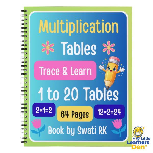 Multiplication Tables Trace & Learn Workbook (1-20) | Little Learners Den | PDF - INSTANT DOWNLOAD  | Digital Product