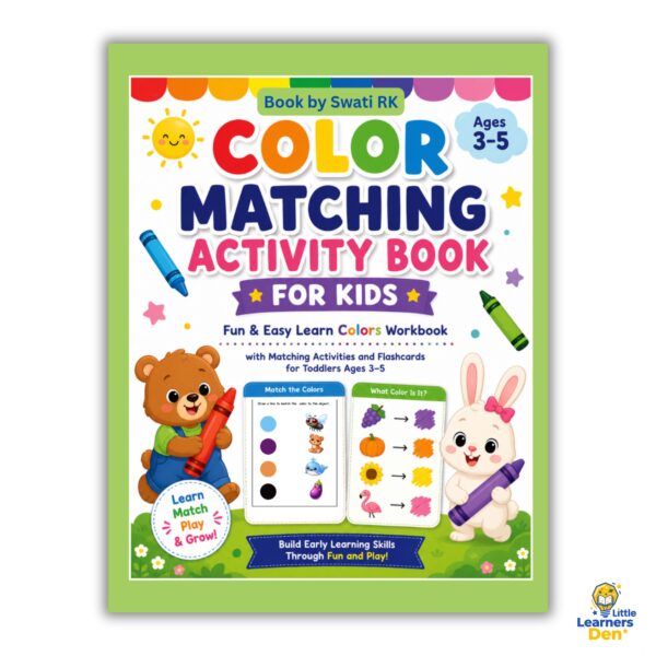 Color Matching Activity Book for Kids: Fun & Easy Learn Colors Workbook with Matching Activities and Flashcards for Toddlers Ages 3–5| PDF | Digital Product