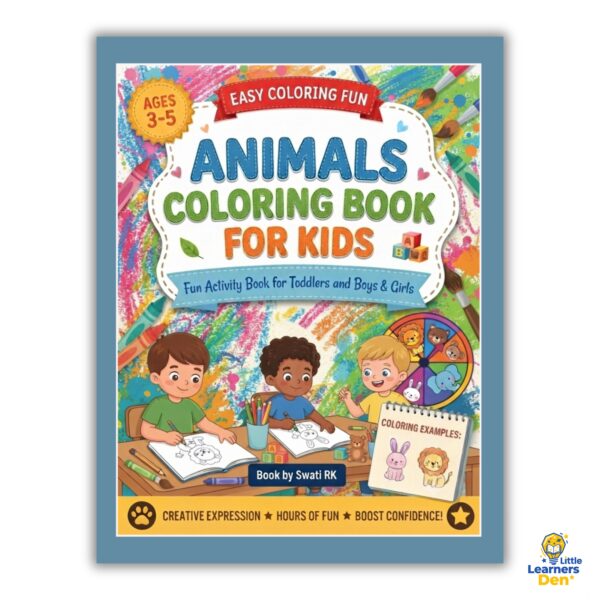 Animal Coloring Book for Kids Ages 3-5 | 100 Cute Animal Pages | PDF INSTANT DOWNLOAD | DIGITAL PRODUCT