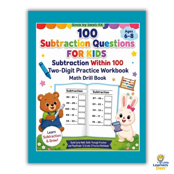 ​Subtraction Workbook for Kids: 100 Math Practice Problems for Kids | PDF - Instant Download | Digital Product