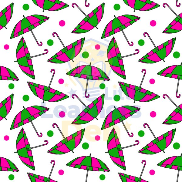 Umbrella Seamless Pattern Design | 5000px 300 DPI PNG – Full Commercial License