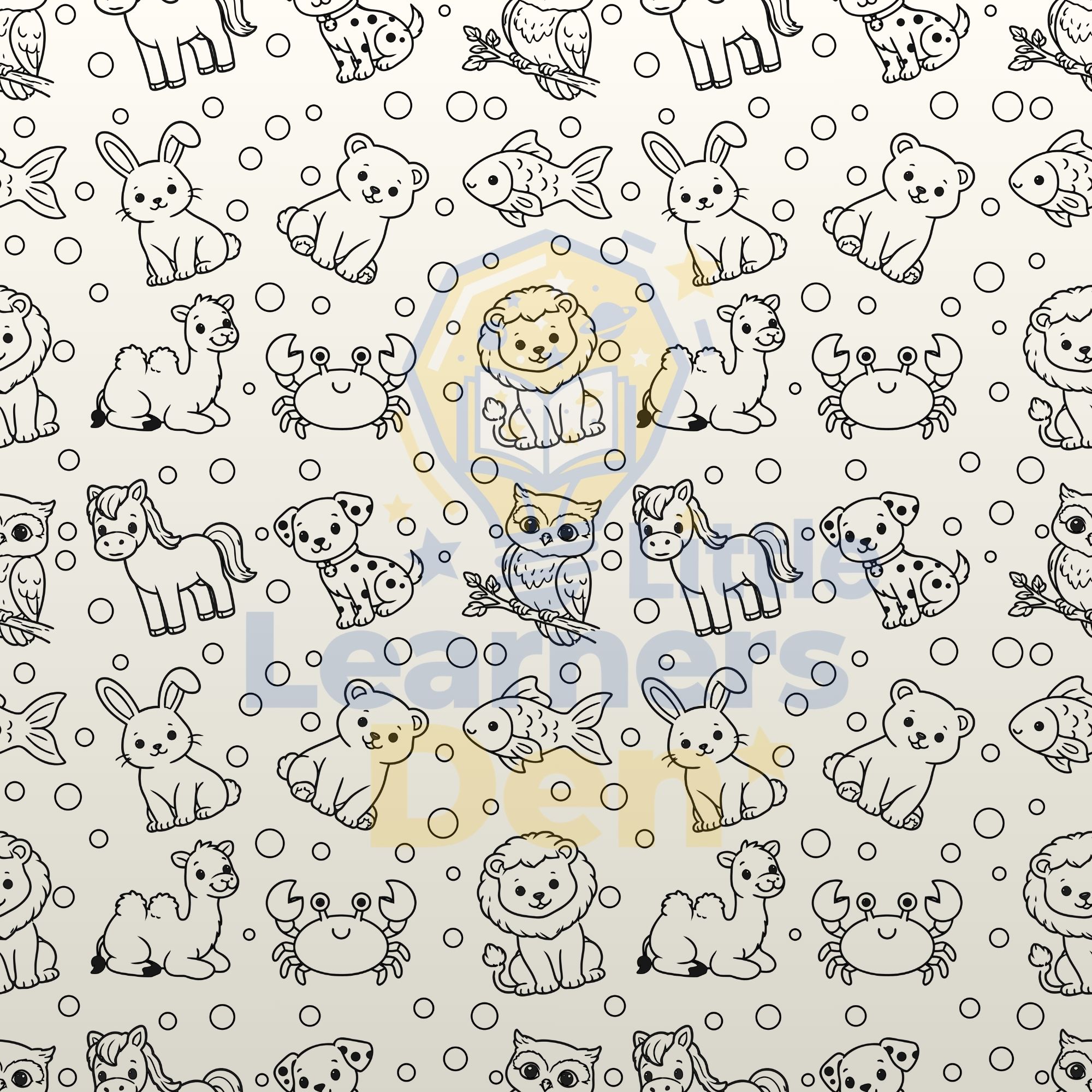 Animal Seamless Pattern Tile | 5000 × 5000 px High-Resolution Digital Download (300 DPI) 2 animal seamless pattern